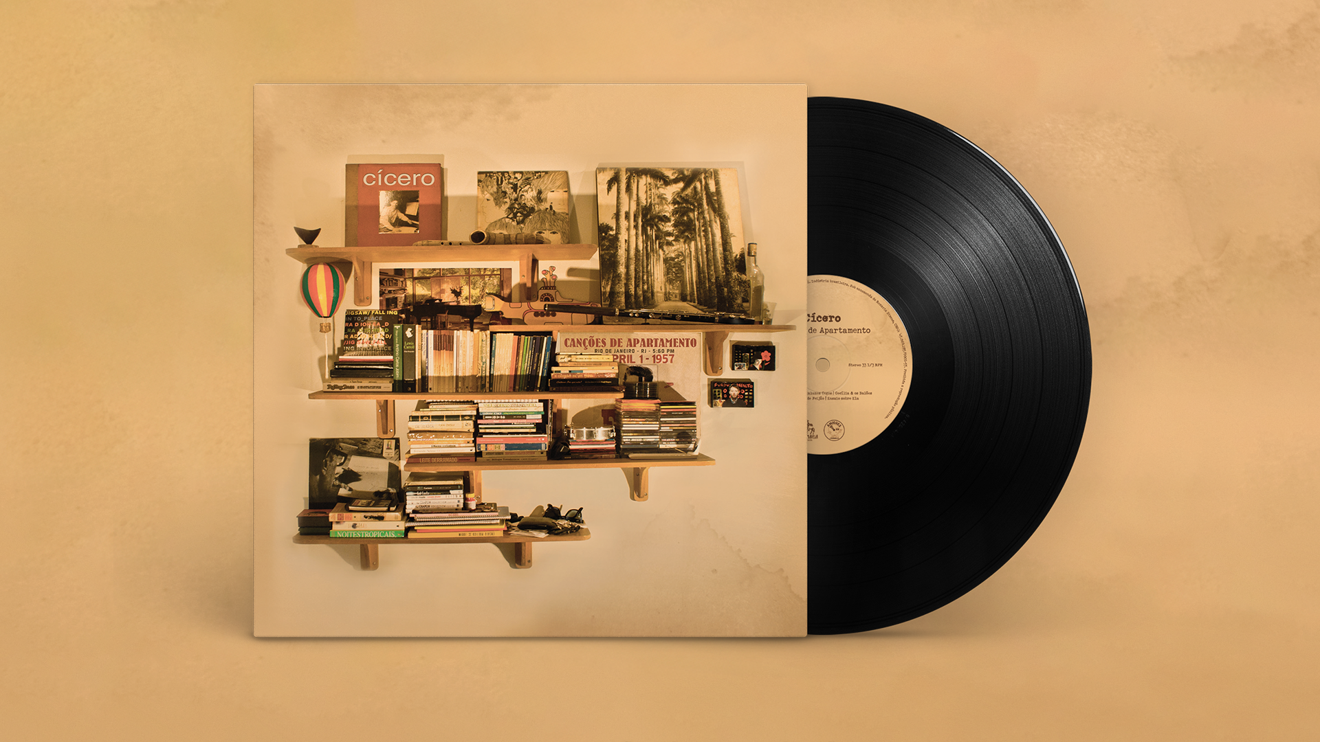 Vinil Canções de Apartamento de Cícero — edição comemorativa de 15 anos com novo rótulo e encarte