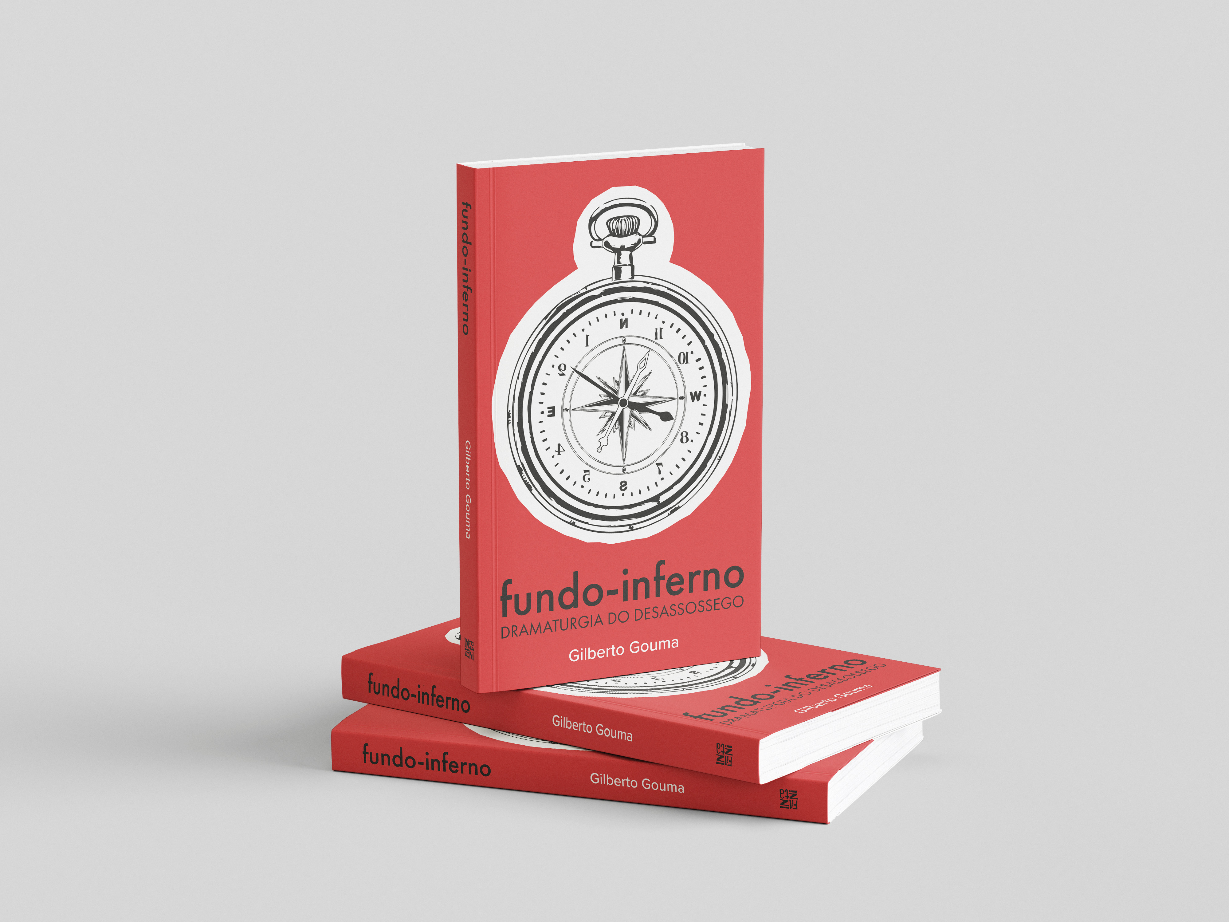 Detalhe do projeto gráfico FUNDO-INFERNO — textura e composição tipográfica