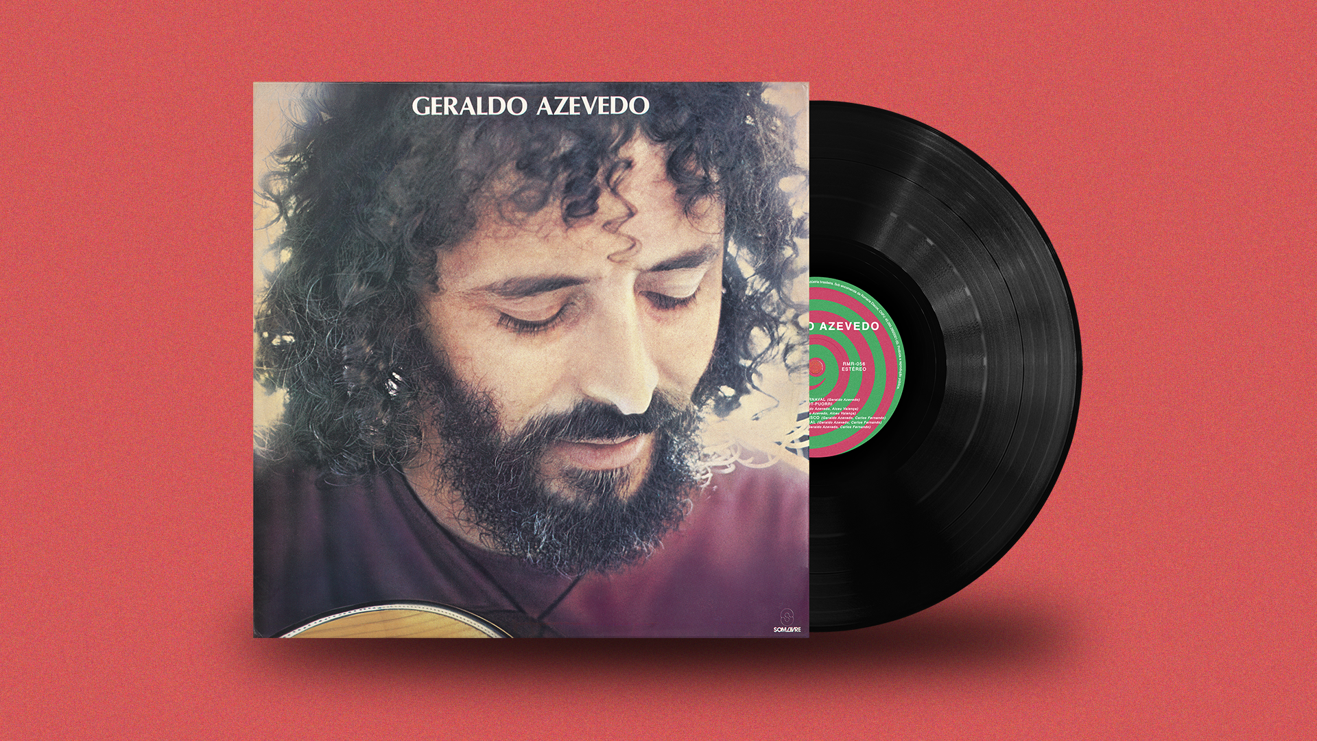 Capa do vinil de estreia de Geraldo Azevedo (1977) — reedição com novo rótulo e adaptação gráfica