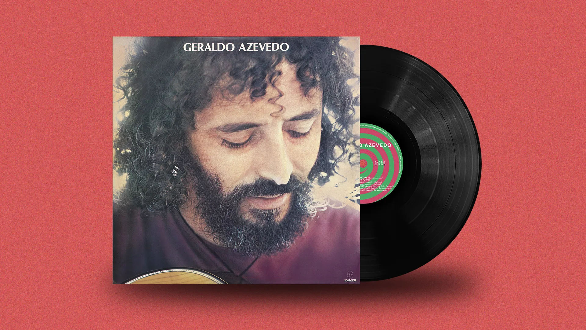 Capa do vinil de estreia de Geraldo Azevedo (1977) — reedição com novo rótulo e adaptação gráfica