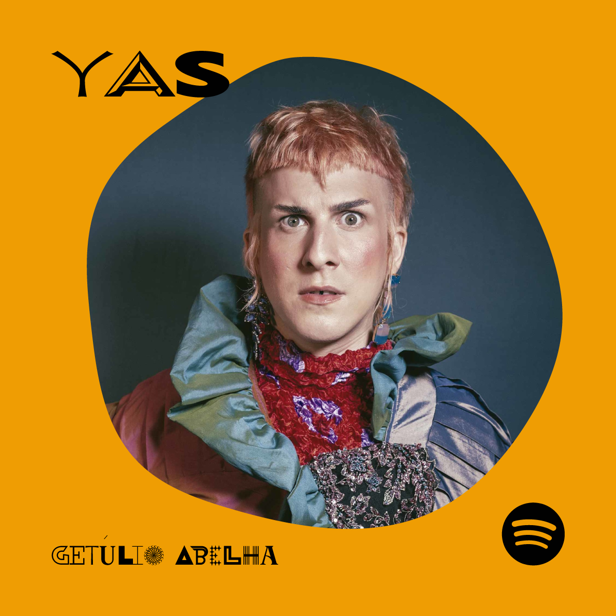 Paleta de cores e elementos gráficos da identidade YAS